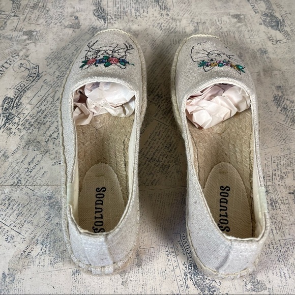 Soludos Espadrille Flat with embroiled cat - Picture 6 of 10